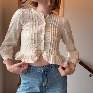 Elegant Cream Women's Top